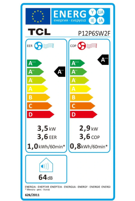 Condizionatore Mobile Reversibile TCL P12P6SW2F – 12000 BTU, Classe A++, Wi-Fi, R290