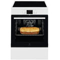 Cuisinière induction Electrolux SurroundCook LKI64890BW - Cuisinière - pose libre - largeur : 59.6 cm - profondeur : 60 cm - hauteur : 85 cm - avec système auto-nettoyant - blanc