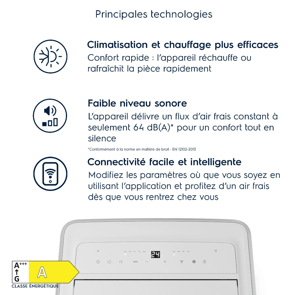 Climatizador portátil reversible Electrolux EXP38U340HW Comfort 600 – 2600 W, Clase A, R290, Conectado