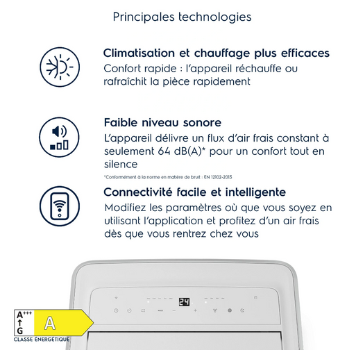 Climatizador portátil reversible Electrolux EXP38U340HW Comfort 600 – 2600 W, Clase A, R290, Conectado