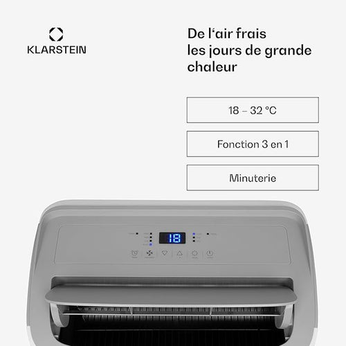Condizionatore Portatile Klarstein 12000 BTU – Classe A+, R290, SEER 13, Silenzioso 63 dB