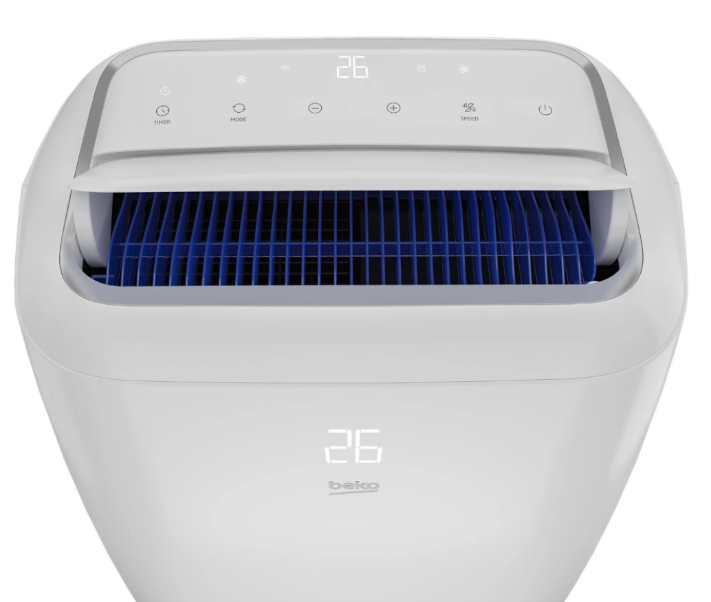 Climatizador Móvil Reversible Beko BP1125H – 3500 W, Conectado, Controles por Voz, 65 dB
