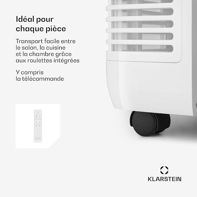 Aire Acondicionado Portátil Klarstein 12000 BTU – Clase A+, R290, SEER 13, Silencioso 63 dB